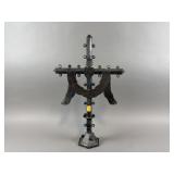Antique Tin Cross W/ Gemstones