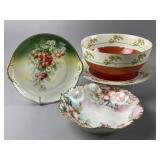 Vtg Victoria Austria Serving Bowl, Plate & More