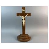 Antique Wooden Cross w/ Plastic Corpus