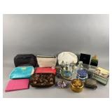 Vintage Perfume Bottles, Makeup Bags, & More