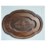 Vintage Wood Eagle Wall Plaque
