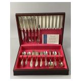 Vtg 1847 Rogers Bros Silver-Plated Flatware & Case