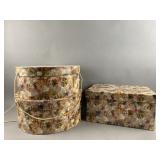 (3) Vintage Cherub Angel Cardboard Storage Bins