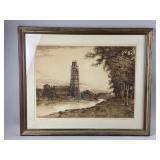 Framed/Signed Etching by John Fullwood