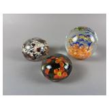 (3) Vintage Glass Paperweights