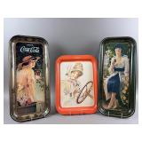 (3) Vintage Coca-Cola Tin Serving Trays