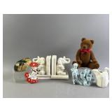Elephant Bookends, Animal Coin Banks, & More