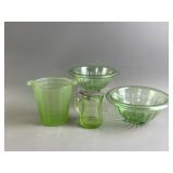 Vtg Uranium Frigidaire Depression Glass & More