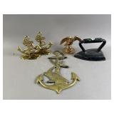 Cast Iron, Brass Anchor Bookends, & More