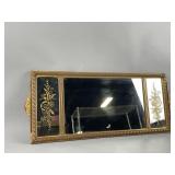 Vintage Three-panel Gold Gilt Mirror