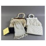 Vtg Beaded Handbags, Clutch, & Wallet