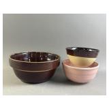 Vtg Pottery Stoneware Bowls