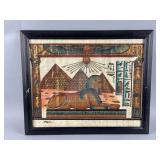 Framed/Signed Handmade Egyptian Papyrus Painting