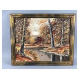 Framed/Signed Landscape Oil Painting by Herschel