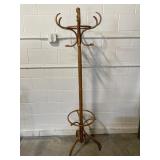 Vintage Wooden Hat/Coat Rack & Umbrella Storage