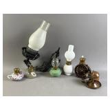 Collection of Antq Kerosene/Oil Lamps