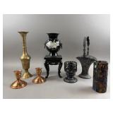 Vtg Black Lacquer w/ Mother of Pearl & More