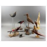 Vintage Hand Carved Wood Birds & More