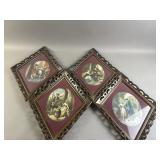 Vtg Framed Victorian Style Prints