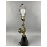 Vintage MCM Rooster Table Lamp