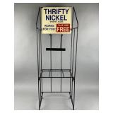 Vintage Wire "Thrifty Nickel" Newspaper Rack