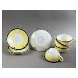 Vtg Hazel Atlas Ovide Platonite Cups & Saucers