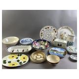 Assortment of Decorative Vtg Plates & More