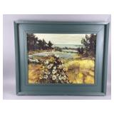Vintage Framed Seascape Oil Painting on Canvas