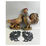 Syroco Wooden & Cast Iron Chicken Wall Art