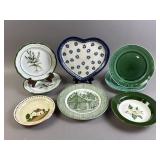 Vtg Floral Design Plates & More