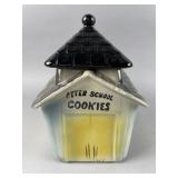 Retro American Bisque Cookie Jar w/Bell