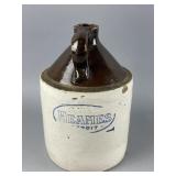 Antique Stoneware Jug Heames Detroit