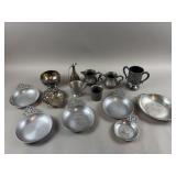 Vintage Pewter Cups, Trays & More