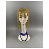 Vintage Mannequin Head & Beaded Headdress