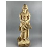 Emily Peynot Vtg Plaster Chalkware Statue