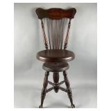 Antique Victorian-style High-back Piano Chair
