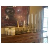 Assorted Brass & Flameless Candle Holders