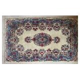 Antique Persian Kerman Rug with Floral Medallion