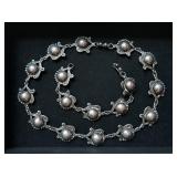 Taxco Mexico Sterling Silver Necklace & Bracelet