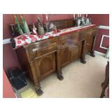 Antique Empire Style Mahogany Sideboard