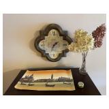 Signed Original Painting, Retro Wall Clock & More
