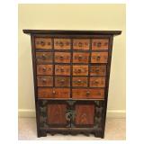 Chinese Apothecary Cabinet with Original Roi Lock