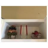 Candlestick, Bowl and Decor