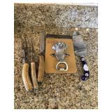 Carving Set, Bottle Opener, and Cake Server