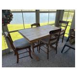 Wood table and 4 chairs