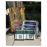 Assorted Outdoor Games and Chairs