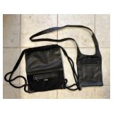 Genuine Leather RVCA Backpack & Crossbody Purse