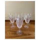 8 Waterford Clare Cut White Wine Glasses