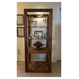 Vintage Etagere Curio Display Cabinet, Light Up