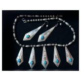 Sterling Southwestern Necklace & Earring Set